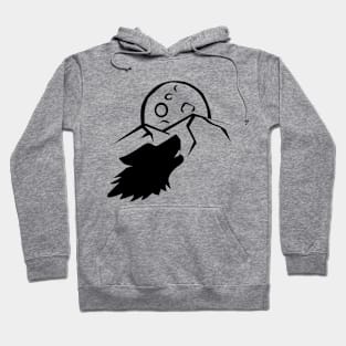 Wolf Howling at the Moon Hoodie